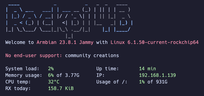 Installing Armbian on Rock Pi 4B with NVMe SSD