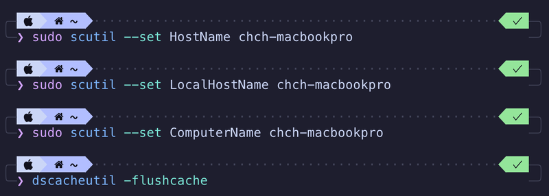 Changing Mac Hostnames